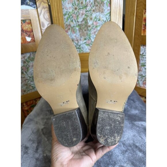 Windsor Smith Vintage Tan Suede Leather Ankle Boots Western Cowgirl Boho Sz 7 - Picture 7 of 9